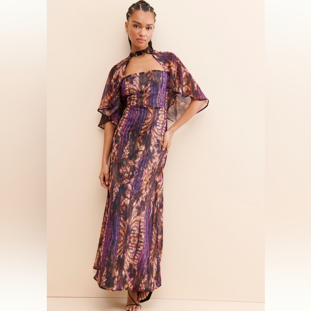 Laagam Renata Cape Maxi Dress
